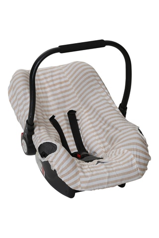 Housse siège-auto coque - Beige et blanc