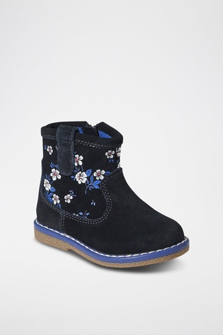 Boots en nubuck - Bleu