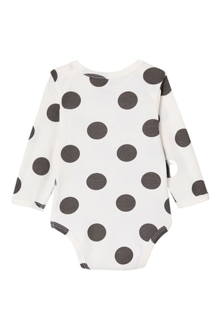 Body et bavoir en coton biologique - Blanc et gris foncé