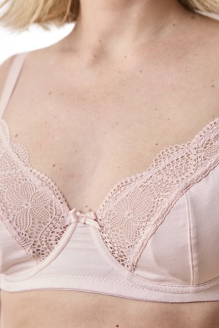 Soutien-gorge d’allaitement en coton biologique - Rose poudré