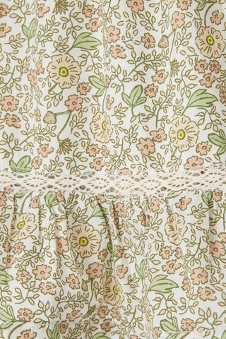 Robe - Ecru et vert clair