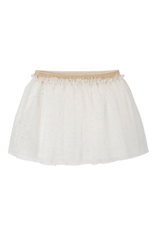 Jupon en tulle - Blanc et marron clair