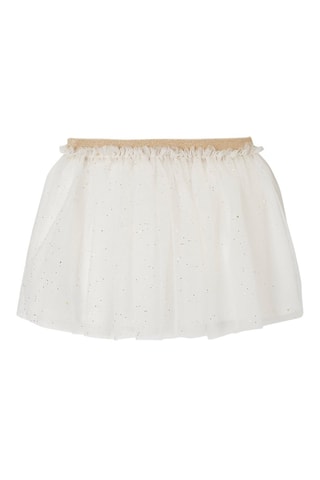 Jupon en tulle - Blanc et marron clair