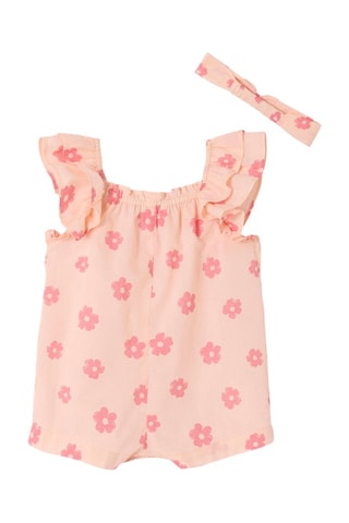 Barboteuse et bandeau - Rose