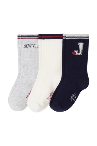 3 paires de chaussettes - Ecru