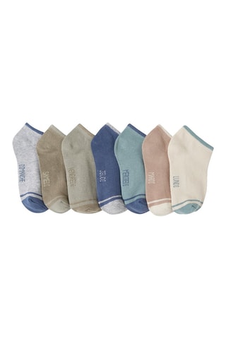 7 paires de chaussettes - Gris chiné et kaki