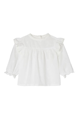 Blouse en broderie anglaise - Blanc