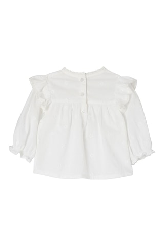 Blouse en broderie anglaise - Blanc