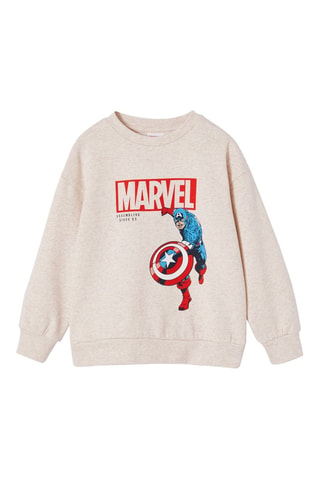 Sweat Captain America Avengers Marvel - Beige