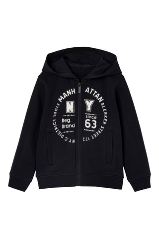 Sweat à capuche - Anthracite et blanc