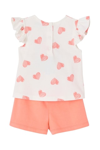 T-shirt et short Minnie Mickey Mouse Disney - Blanc et corail