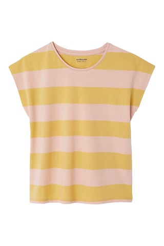 Salopette et t-shirt - Rose et moutarde