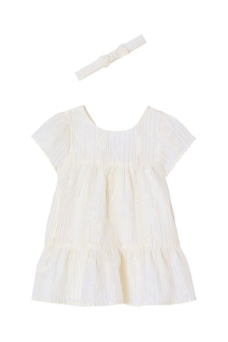 Robe et bandeau - Ecru et doré