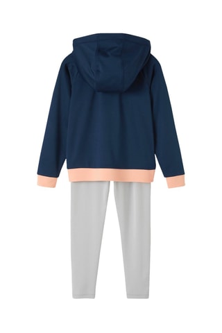 Sweat à capuche et legging - Bleu marine et gris clair