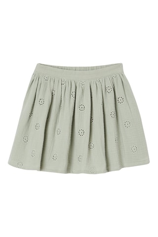 Jupe en broderie anglaise - Vert