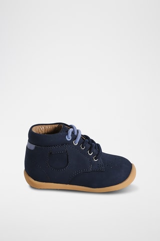 Bottines en cuir - Bleu marine