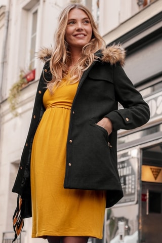 Manteau à capuche - Noir