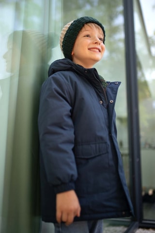 Parka à capuche - Bleu marine