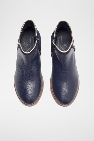 Bottines en cuir - Bleu marine