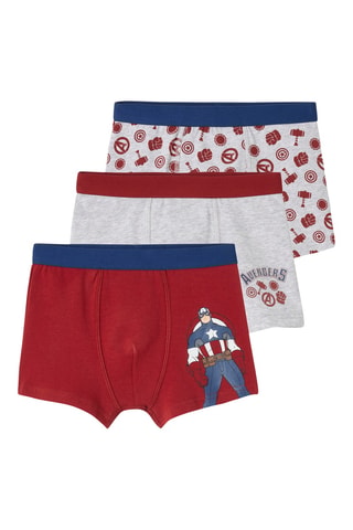 3 boxers Avengers Marvel - Rouge