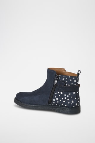 Bottines en cuir - Bleu marine