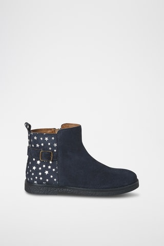 Bottines en cuir - Bleu marine