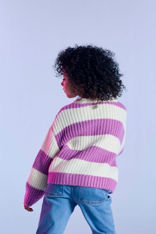 Pull - Ecru et violet