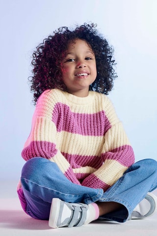 Pull - Ecru et violet