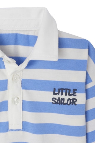 Polo en coton biologique - Bleu