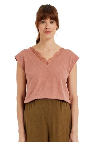 T-shirt en lin - Rose