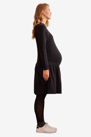 Robe pull de maternité - Noir