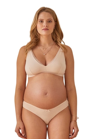 3 culottes en coton biologique - Beige et noir