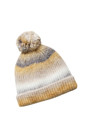 Bonnet et snood dip and dye - Beige