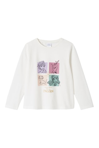 T-shirt La Reine des Neiges Disney - Ecru