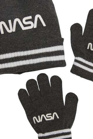 Bonnet et gants Nasa - Gris foncé