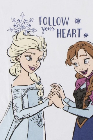 T-shirt Anna et Elsa La Reine des Neiges Disney - Blanc
