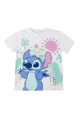 T-shirt Stitch Lilo et Stitch Disney - Blanc et bleu