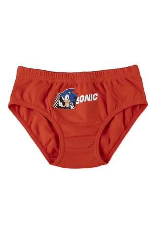 3 slips Sonic et Knuckles Sonic - Rouge et bleu