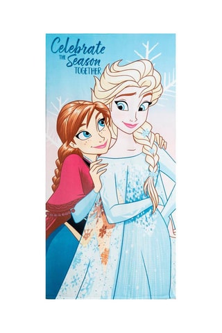 Serviette de plage et lunettes de piscine Anna et Elsa La Reine des Neiges Disney - Bleu