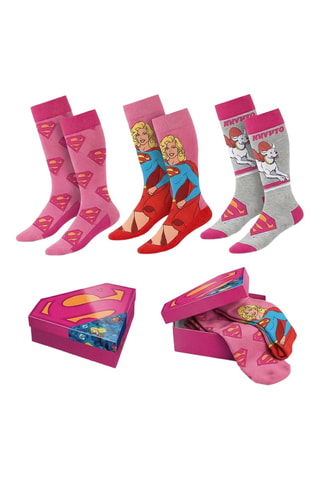 3 paires de chaussettes Supergirl DC Comics - Multicolore