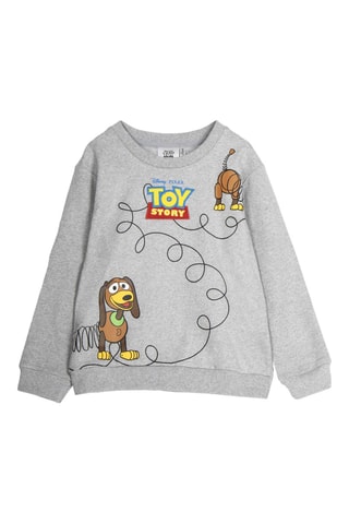Sweat Zig-Zag Toy Story Disney Pixar - Gris clair chiné - Rouge, jaune et marron