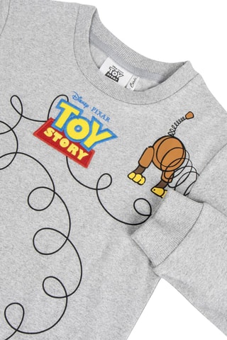 Sweat Zig-Zag Toy Story Disney Pixar - Gris clair chiné - Rouge, jaune et marron
