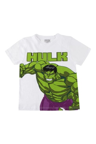 T-shirt Hulk Avengers Marvel - Blanc