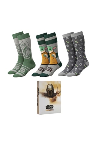3 paires de chaussettes The Mandalorian Star Wars - Vert