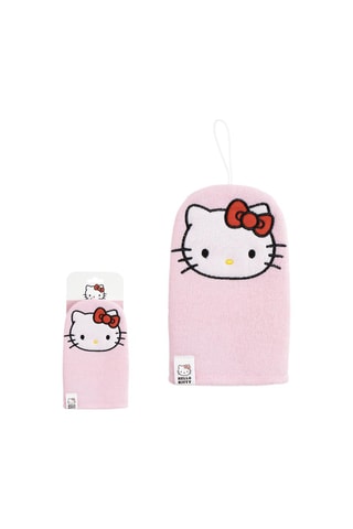 Gant de toilette Hello Kitty Sanrio - Rouge et rose