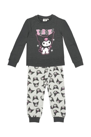 Pyjama Kuromi Sanrio - Blanc, rose et gris