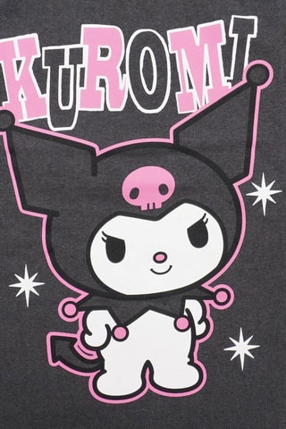 Pyjama Kuromi Sanrio - Blanc, rose et gris