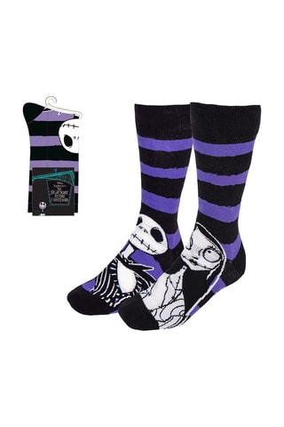 Chaussettes Jack et Sally L'étrange Noël de Monsieur Jack - Noir et violet - Noir et violet