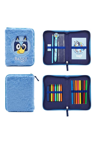 Trousse garnie de fournitures scolaires Bluey - 8 pièces - Bleu