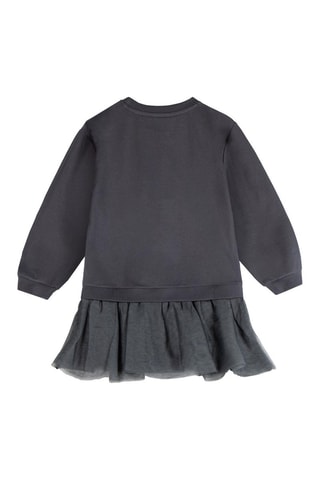 Robe bi-matière Kuromi Sanrio - Blanc, noir et gris